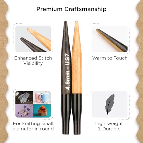 Image of Knitter's Pride Day & Nite Mini Interchangeable Circular Needles 2 inch inch (5cm) - US Size 7 (4.5mm)