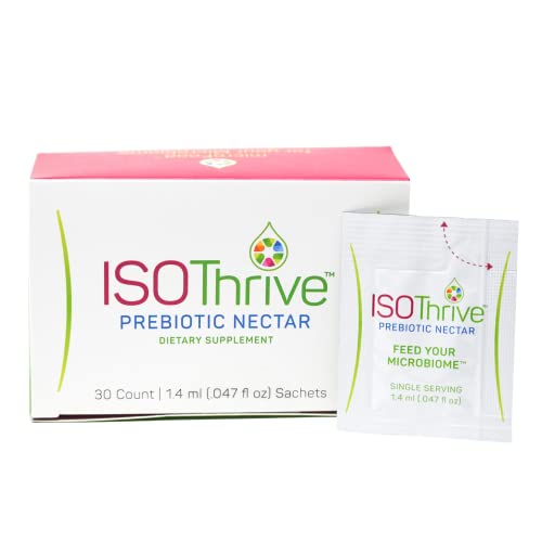 ISOThrive Delicious Prebiotic Liquid Supplement - Natural Heartburn and Bloating Relief - Naturally Fermented Fiber - (30 Day Supply)