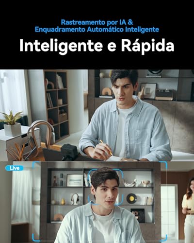 Hollyland Lyra Webcam UHD 4K para PC/Mac, Sensor de 1/1.5", Enquadramento Automático, Foco PDAF, Câmera para Live Streaming, Videochamadas e Jogos, Compatível com Zoom, Teams, Twitch - Imagem 5