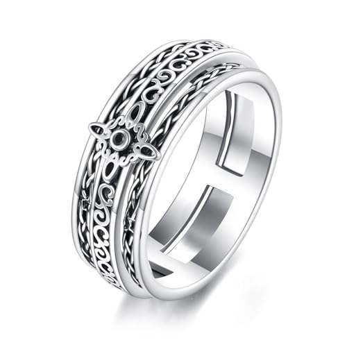 Bague d'anxiété nœud de sorcière en argent : le cadeau d'anniversaire anti-stress