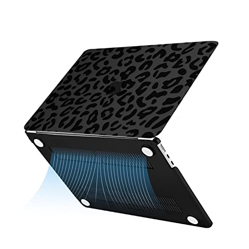 MOSISO Compatible with MacBook Air 13 inch Case 2025 2024 2023 2022 M4 A3240 M3 A3113 M2 A2681, Leopard Grain Hard Case&Keyboard Skin&Screen Film Compatible with MacBook Air 13.6 inch Case, Black - Image 5