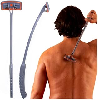 Bro Shaver 2.2. Back Shaver - Body Hair Trimmer for Men. DIY Back shavers. 2 Shave Settings Wet or Dry. Extreme Reach Handle. Mens Grooming Kit, Shaving & Hair Removal Products