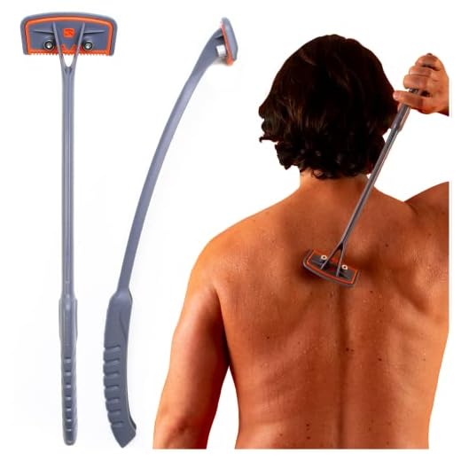 Bro Shaver 2.2. Back Shaver - Body Hair Trimmer for Men. DIY Back shavers. 2 Shave Settings Wet or Dry. Extreme Reach Handle. Mens Grooming Kit, Shaving & Hair Removal Products