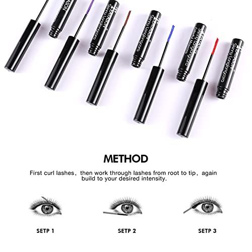 Mascara Colorato, Mascara Waterproof Mascara a