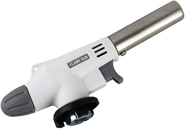 PUTOWUT Kitchen Blow Torch Gas Torch Flame Adjustable, Gas Butane Culinary for Home and Outdoor, Baking, Cooking, Camping and BBQ
