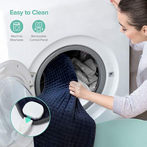 XXX-Large Sable Heating Pad for Fast Pain Relief, Fast-Heating Machine-Washable Pad - 6 Temperature Settings, Moist Heat Therapy Option, Auto Shut-Off - 17" X 33"(Upgraded Version)