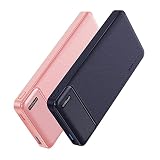 AsperX 2 Packs 22.5W Power Bank Fast Charging, 10000mAh USB C Portable Charger Power Bank (Pink+Deep