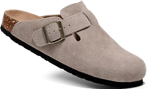 Clogs For Women, Womens Clogs And Mules House Slipers With Arch Support And Adjustable Buckle