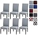 Stuhlhussen 4er oder 6er Set Stretch Stuhlhussen für Esszimmerstühle, Abnehmbarer Waschbarer Stühle Schutz Dekoration Stuhlbezug für Hotel, Zeremonie, Bankett, Küche, Restaurant, Haus, Hochzeit, Party