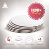 14 inch White Round Coated Cakeboard, Waxed Greaseproof, Disposable Cake Circle Sturdy Corrugated Base Boards Cardboard, Pack of 12 ct