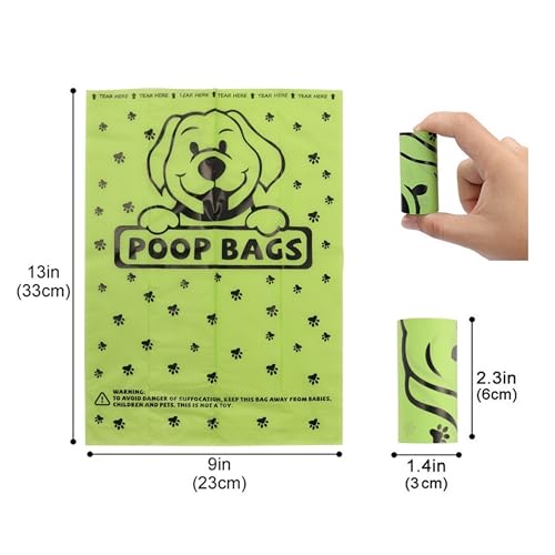 Image of Dog Poop Bags - Extra Thick, Leak-Proof, Unscented - 180 Count - Heavy-Duty Waste Bags for Small & Large Dogs - Easy Open & Durable Rolls