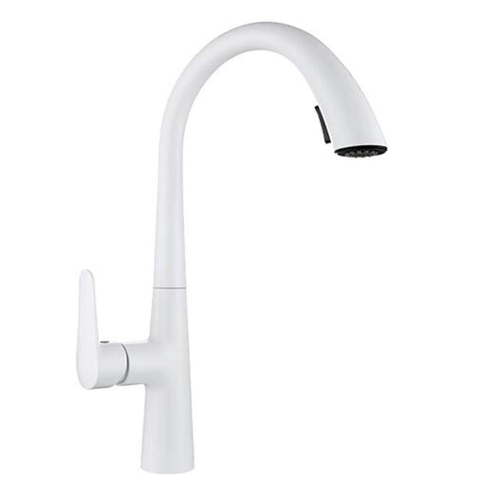Yadzisw Bianco Pull-Down Kitchen Faucet With Multi-Function Sprayer And Swivel Design For Modern Sinks