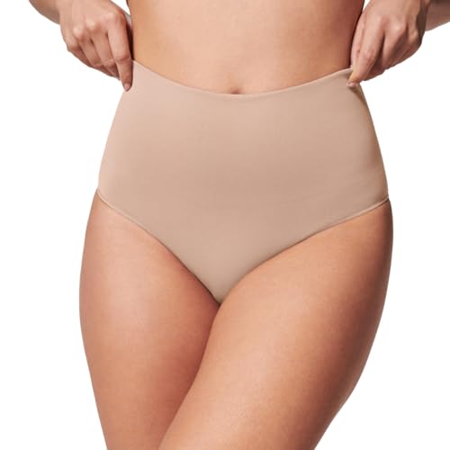 SPANX shape ExtraOrdinary Brief - Sculpting with Compression - Women's Shapewear Underwear - Recycled Nylon Fabric Blend - Toasted Oatmeal - 3X