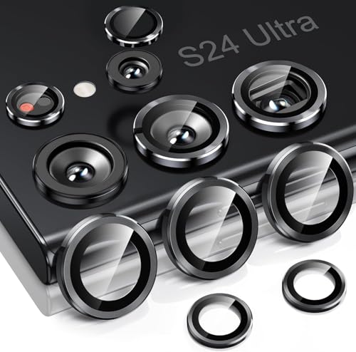 Image of PACK OF 2 Camera Lens Protector for SAMSUNG GALAXY S24 / S23 ULTRA BLACK HD Clear Camera Lens Case Friendly Scratch Resistant Lens Cover Full Coverage Camera Guard Waterproof Heavy Duty Camera Protector