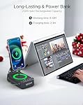 Wireless Induction Bluetooth Speaker with Phone Stand, Birthday for Men Women, Stocking Stuffers for Teen Girls Boys, Portable Speakers with RGB Lights for iPhone/iPad/Android/Tablet