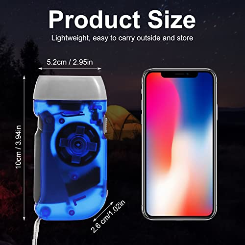 Image of Mudder 24 Pack Hand Crank Flashlight No Battery Emergency Flashlight, Self Powered Portable Light Dynamo Torch for Survival Kit Outdoor Hiking Emergency(Green, Grey, Blue, Red)