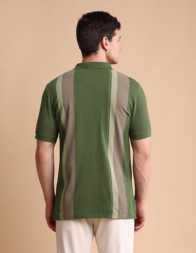 Image of U.S. Polo ASSN. Solid Slim Fit Polo T Shirts for Men - 100% Cotton, Half Sleeves Mens Tshirt
