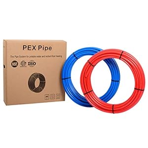 EFIELD 1/2 inch 2 x100 ft Pex-b Pipe/Tubing,NSF Certified for Potable Water, Hot/Cold Water, Blue & Red 200 ft Length for Plumbing and Heating Applications, with Pipe Cutter,(AB-2)