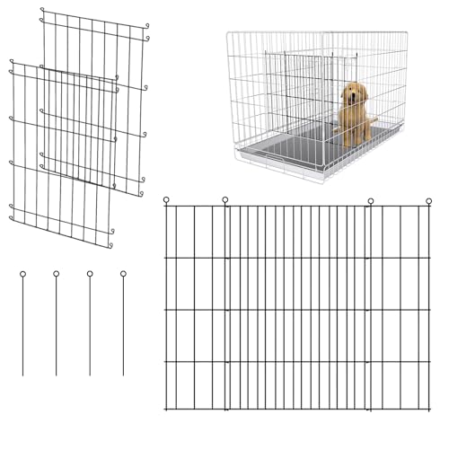 Dog Crate Divider Panel 2-Pack 16.92 H x 11.81-20.86 W Glossy Black