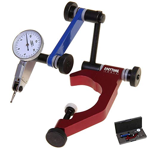 Anytime Tools Test Dial Indicator 0.0005  0-15-0 and Universal Holder Quill Clamp for Bridgeport Mill Machine Clamping Diameter 1-7 8 