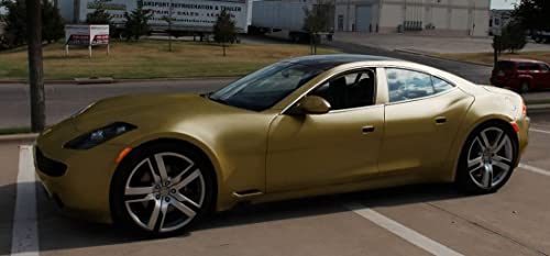 Image of HOME13 Vinyl Matellic Car Wrap Sticker Sheet Roll Air Release Bubble Free Wrap Sticker (24x96 Inches, Gold Metallic)
