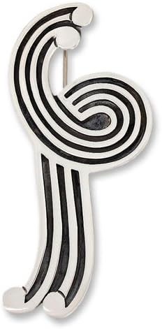 NOVICA Handmade .925 Sterling Silver Brooch Pin Modern Large No Stone Mexico [1.2 in L x 3 in W x 0 in D] 'Silver Fountain'