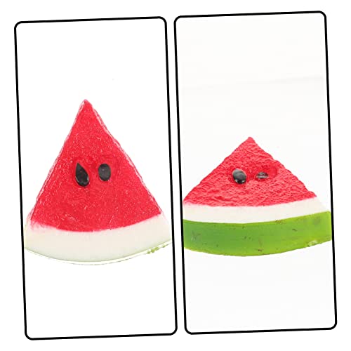 Hoement Home Decor 48 Pcs Simulated Watermelon Slices Flower Vases Decorative Artificiales Para Decoraciones Para Salas De Casa Artificial Fruits Props Realistic Mini Fruit Plastic Kids Toys #TOP1