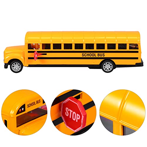 TOYANDONA Schulbus Spielzeug Modell School Bus Spielzeug Gelb Bus Spielfahrzeuge Zurückziehen Bus Spielzeug Schulbus Modell Auto Für Kinder Kinder