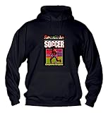  Felpa Uomo con Cappuccio Basic Top qualità Top vestibilità - Sensible Soccer CAMPEONES EUROPEOS - Divertente Humor Made in Italy (Nero, XL)