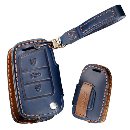 Coque de clé Golf 7 antichoc étui cuir fonctionnel pour Polo Jetta