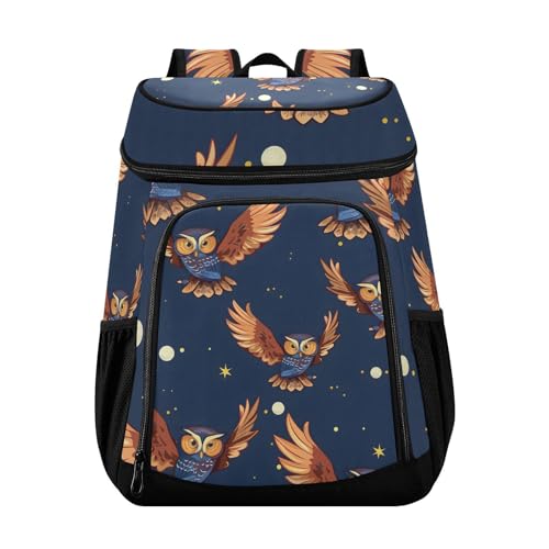Owl Boho Aztec Cooler Backpack Cooler Insulated Leak Proof Lunch Backpack 36 Cans Waterproof Soft for Men Women Picnic Hiking Camping Beach