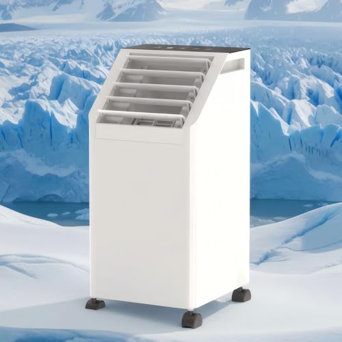 Advwin 3-in-1 Evaporative Air Cooler, 4L Portable Air Conditioner Fan with 3 Speeds, 7H Timer, Touch Panel, 4 Ice Crystal Box, for Hoom, Bedroom, Office Use, White