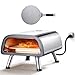 Produktbild VEVOR elektrischer Pizzaofen Backofen 305 mm, Pizzamaker aus Edelstahl mit Pizzastein, Spatel, Doppelknopf, heizt bis zu 427 °C auf, Mehrzweck-Pizzaofen zum Backen von Brezeln im Restaurant zu Hause