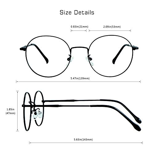 Image of VisionGlobal Blue Light Blocking Glasses for Women Men, Computer Reading, TV Glasses, Stylish Oval Frame