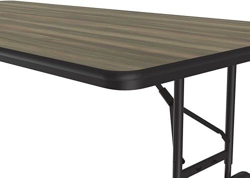 Miniatura 221 de Correll - Mesa plegable de altura ajustable y resistente, parte superior laminada de alta presión, fabricada en Estados Unidos, delantal de acero