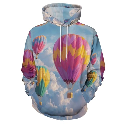 Sweat à capuche ciel onirique 3D unisexe pour automne hiver