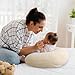 Pro Goleem Muslin Nursing Pillow Cover, 100% Cotton Soft Breathable Feeding Pillow Slipcover for Breastfeeding Moms, Fits Standard Infant Nursing Pillow, for Boys and Girls, 2 Pack (Brown＆Beige)