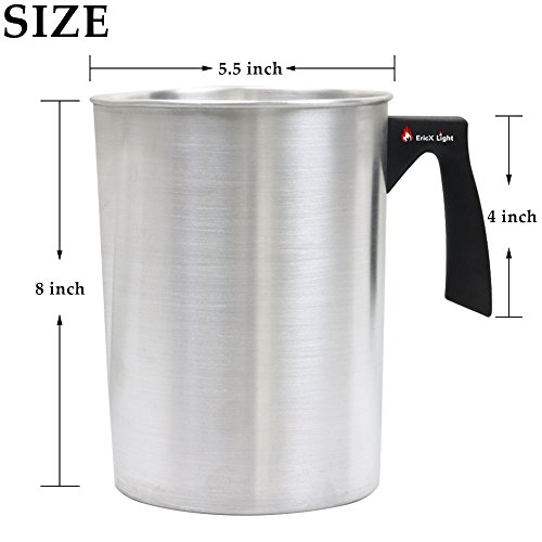 EricX Light Candle Making Pouring Pot, 4 pounds, Dripless Pouring Spout & Heat-resisting Handle Designed Wax Melting Pot, Aluminum Construction Candle Making Pitcher by EricX Light - Image 6