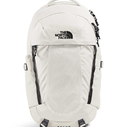 The North Face Women's Recon Everyday Laptop Backpack - Commuter Travel Bag, 18' Laptop Sleeve, Water-Repellent, White Dune/TNF Black, One Size