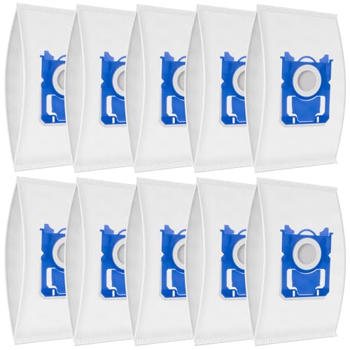 S Bag Lot de 10 sacs d'aspirateur pour AEG GR201SM, Philips FC8021/03, Electrolux E201S S Bag Classic Long Performance