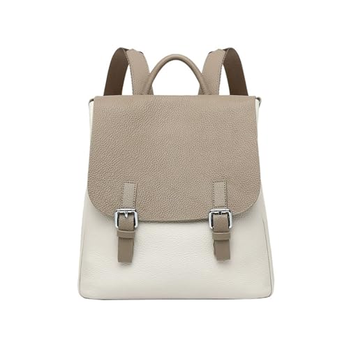 Women's Casual Daypack Fashion Backpacks Genuine Leather Handbags Travel Bags Business Briefcases Laptop Bags (Color : Gray, Size : Medium) - Main Image