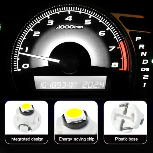 10PCS T3 Neo Wedge LED para panel auto 8mm Blanco miniatura 3