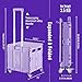 Folding Utility Cart Portable Rolling Crate Handcart Shopping Trolley Collapsible Tool Box, with Lid, Basket on 4 Rotate Wheels, for Grocery, Shopping, Office, Storage, Teacher (Purple)