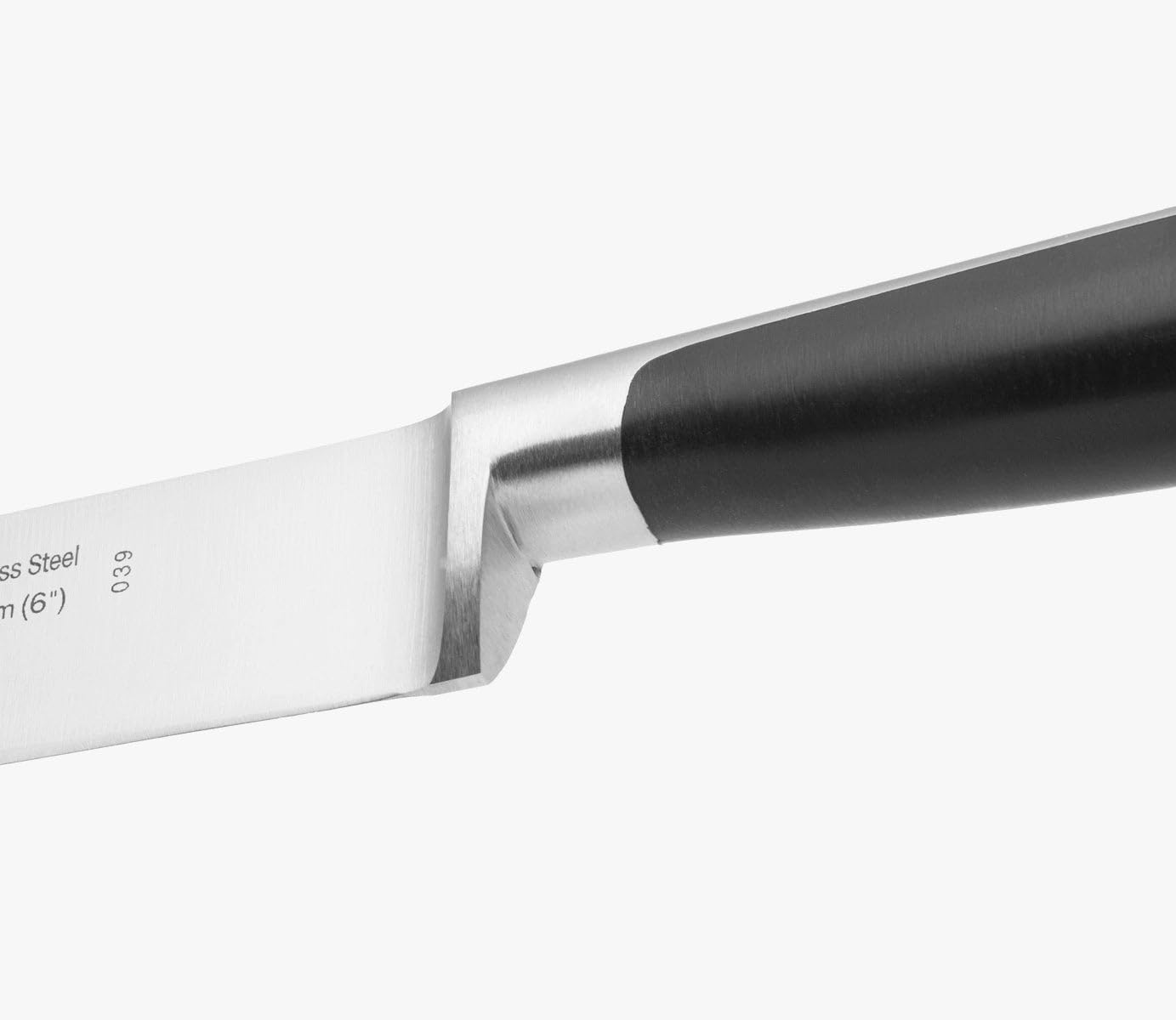 Arcos Cuchillo cocina laerie Kyoto - Hoja Acero Inoxidable forjado Nitrum 6" - Mango negro polioximetileno (POM) - Elegante y duradero (7'')
