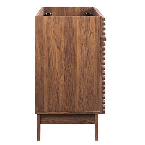 Modway Render 48" Single Sink Compatible (Not Included) Bathroom Vanity Cabinet In Walnut #TOP1