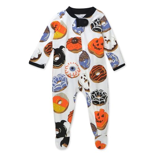 Image of HonestBaby Sleep and Play Footed Pajamas One-Piece Sleeper Jumpsuit Zip-front PJs Organic Cotton for Baby Boys, Unisex