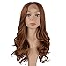 Tofafa Auburn Brown #30 Lace Front Wig 100% Heat Resistant Synthetic Hair Long Wave Wig for Women 18 Inches