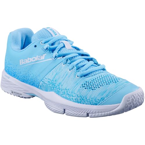 Babolat Sensa Women Scarpa Da Padel Donna-Blu Chiaro,Rosso Blu Chiaro - 41 - 2
