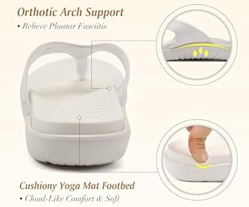 KuaiLu Slippers voor vrouwen dames orthopedische yogamat kussen sandalen elegante dames lichtgewicht zomer slip on strand string sandalen met comfortabele ondersteuning van de voetboog (UK maat 34-10