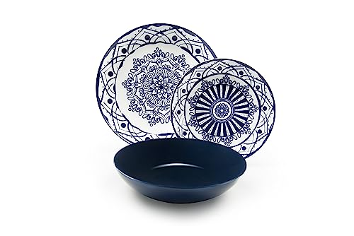 Excelsa Service de Table Boheme Blue 18 pezzi Bleu